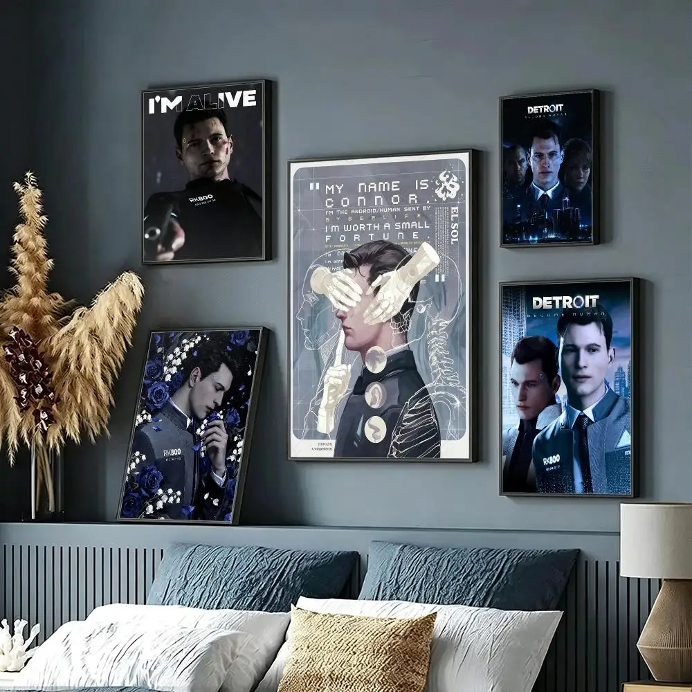 game Detroit: Become Human Poster HD Poster Sophisticated Modern Aesthetic Wall Art For Living Room Bedroom Office Cafe Decor