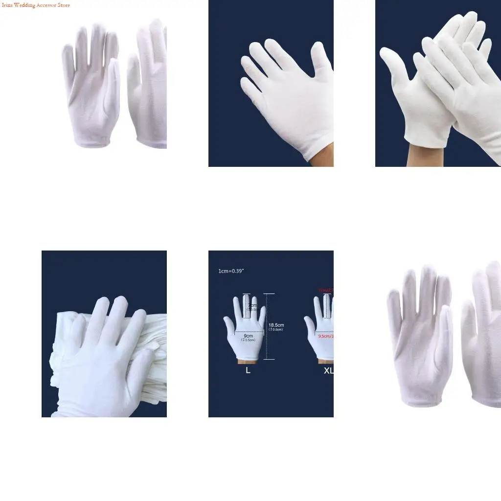 

G92D дышащая хлопковая перчатка для женщин и мужчин, сервировка ювелирных изделий для сухой руки, проверка серебра