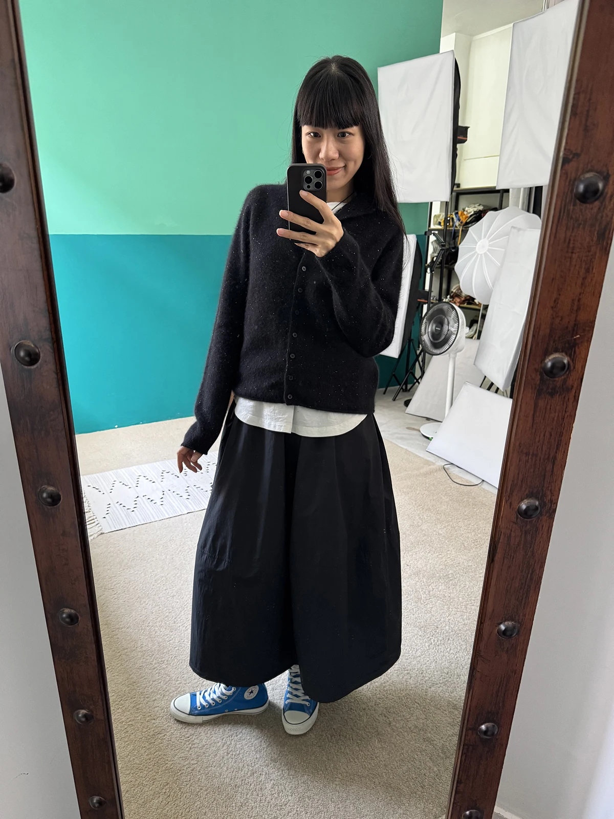 

Cxxmagique High Collar Knitted Sweater Women's Soft Long Velvet Mixed Wool Bear Fur Button Warm Winter Faion Ladies' Top