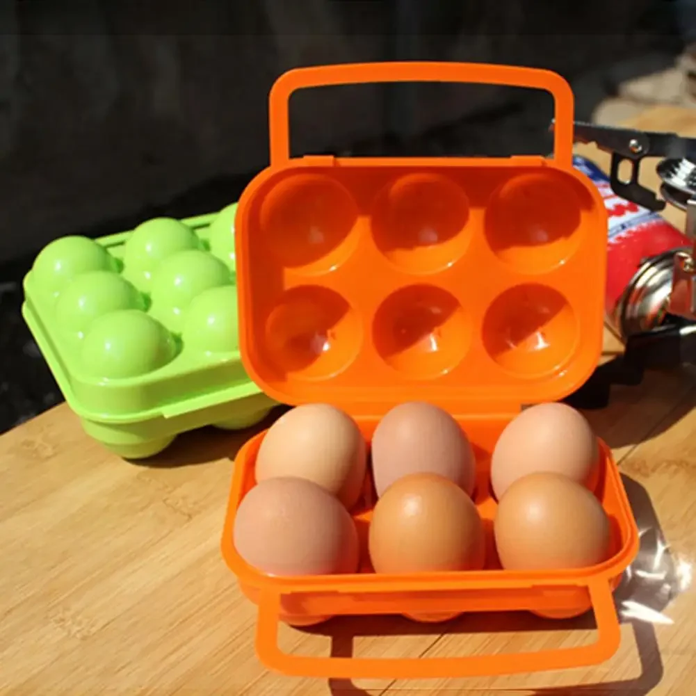 Useful Egg Storage Container Solid Color Egg Box Shockproof Household Supplies Grids Design Eggs Case