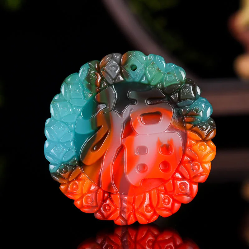 

Натуральный разноцветный нефритовый кулон бренда Fu из Внешней Монголии (Синьцзян) для мужчин и женщин