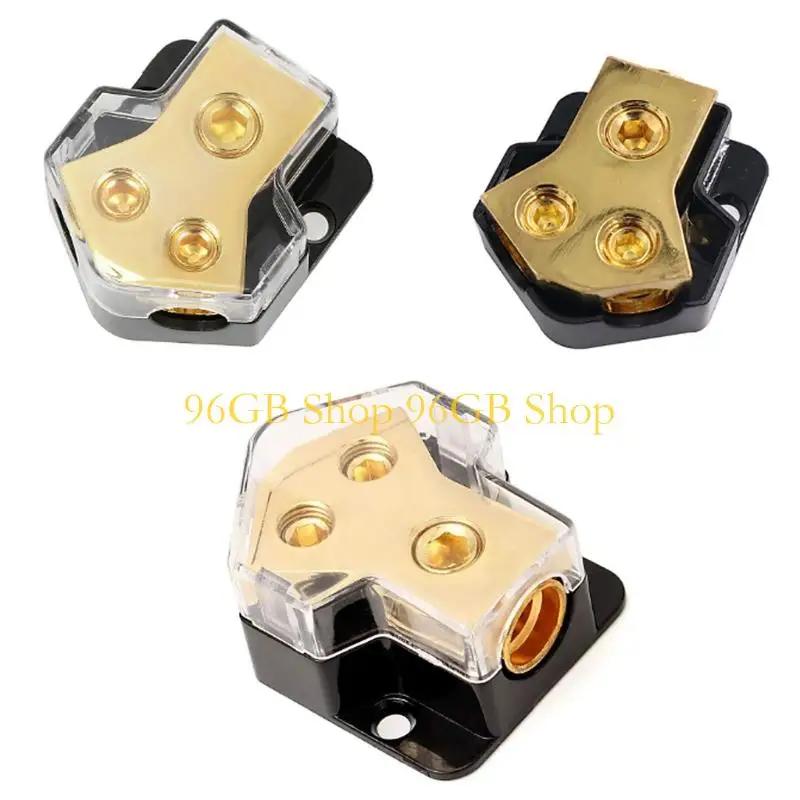 96GB 0/2/4 Gauge in 4/8/10 Gauge Out Ground Splitter 12V Power Distribution Block For Vehicle Stereo Performances
