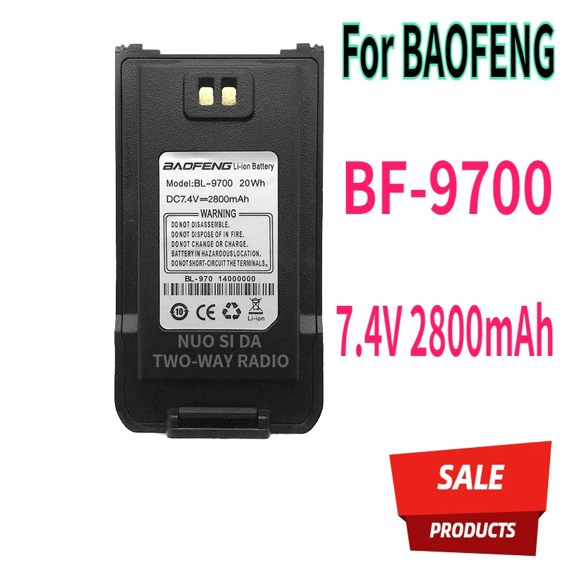 

For BAOFENG BF-9700 Battery For BL-9700 Plus Waterproof Walkie Talkie 7.4V 2800mAh Two Way Radio Parts For Pufong 9700