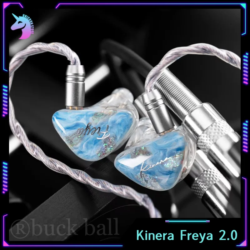 Kinera Freya 2.0 HIFI in-Ear Earphone 1DD+3 Knowles BA Hybrid Driver IEMs Monitor Earbuds CustomWith Detachable 0.78mm 2pin