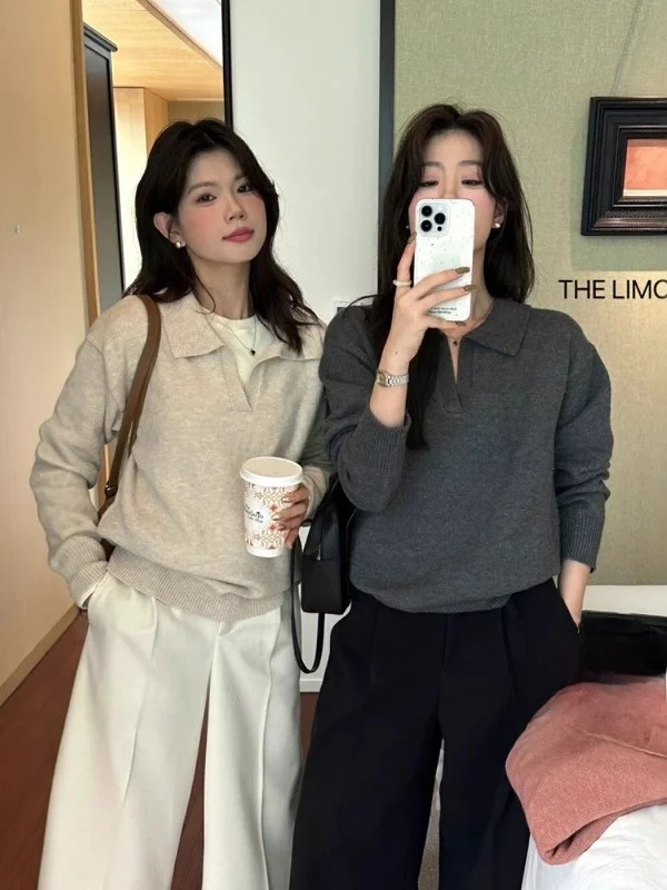 

Ele Knitted irt Women's Loose Sle Inner Wear Base Layer Top for Autumn Winter Comfortable Breathable Polyester