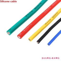 Car Automotive Electrical Electric Cables 6Awg Silicone Cable Red Wire 8awg 10awg 12awg 14awg 16awg 18awg 20awg 22awg 24awg