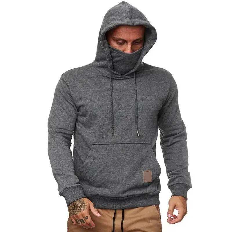 Sportswear Hooded Long Sleeve Fleece Sweater Men S Face Mask Sweatshirts