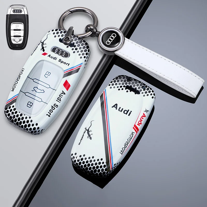 

Soft TPU Car Smart Remote Key Case Fob Cover Shell for Audi A4 A5 A6 A7 A8 Q8 Q5 S6 S7 S5 S4 RS6 RS7 Keyless Keychain Stickers