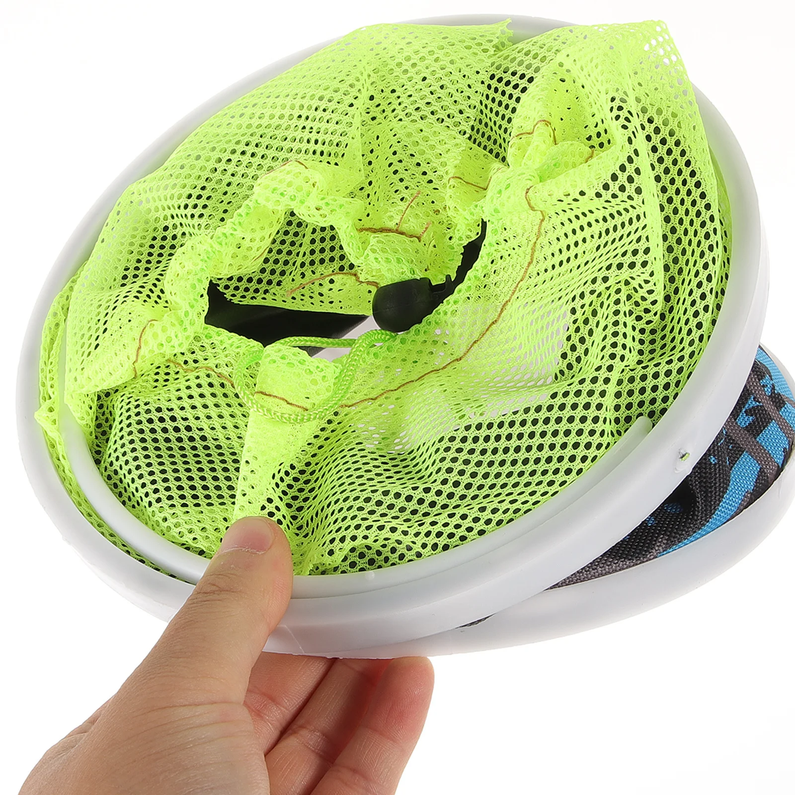 

1Set Foldable Fishing Bucket Portable Collapsible Bucket Large Capacity Outdoor Camping Fishing Live Fish Mesh Container