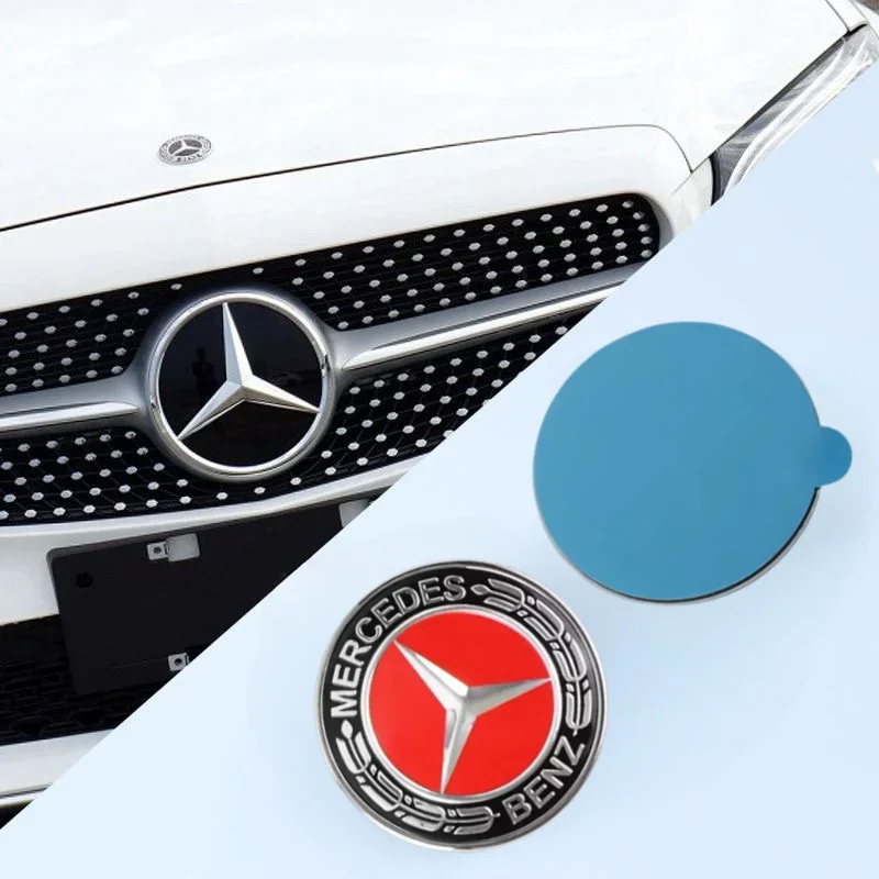 

Car Metal 57mm Front Hood Badge Logo For Mercedes Benz AMG W203 W204 W205 W212 W213 GLC GLA GLB A0008171901 Sticker Accessories