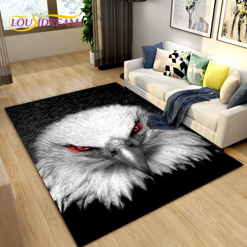 

3D Printed Eagle Hawk Series Area Rug Large,Carpet Rug for Living Room Bedroom Sofa Doormat Decoration,kids Non-slip Floor Mat