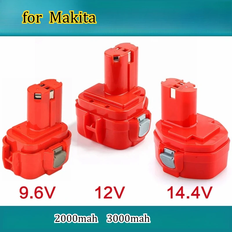 

Аккумулятор 3000 мАч для ручных дрелей Makita 9.6В/12В/14.4В, никель-кадмиевый/никель-металл-гидридный, ML9120/1220/1420
