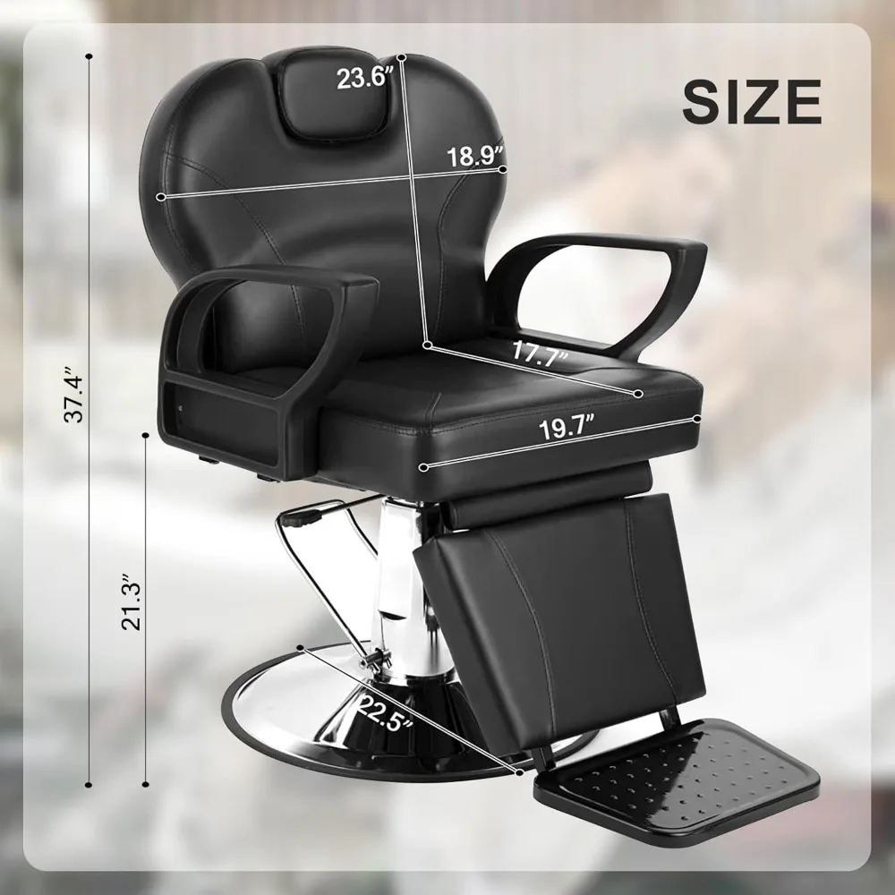 Salon Chair for Hair Stylist, 360 Degree Rotating Barber Chair with Heavy Duty Hydraulic Pump, Spa Beauty Equipment