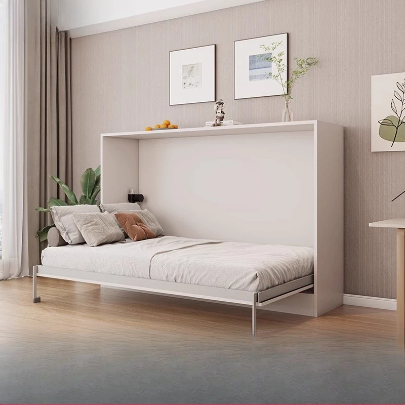 

Electric lift folding invisible bed bookcase integrated study hidden turned down Murphy wall hardware integrated