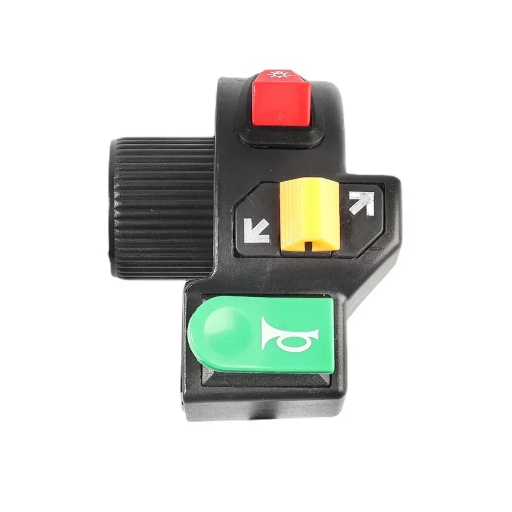 

Electric Bicycle Scooters Black PVC 3 In 1 Light Horn Turn Signal Switch Button Electric Bikes Accessories
