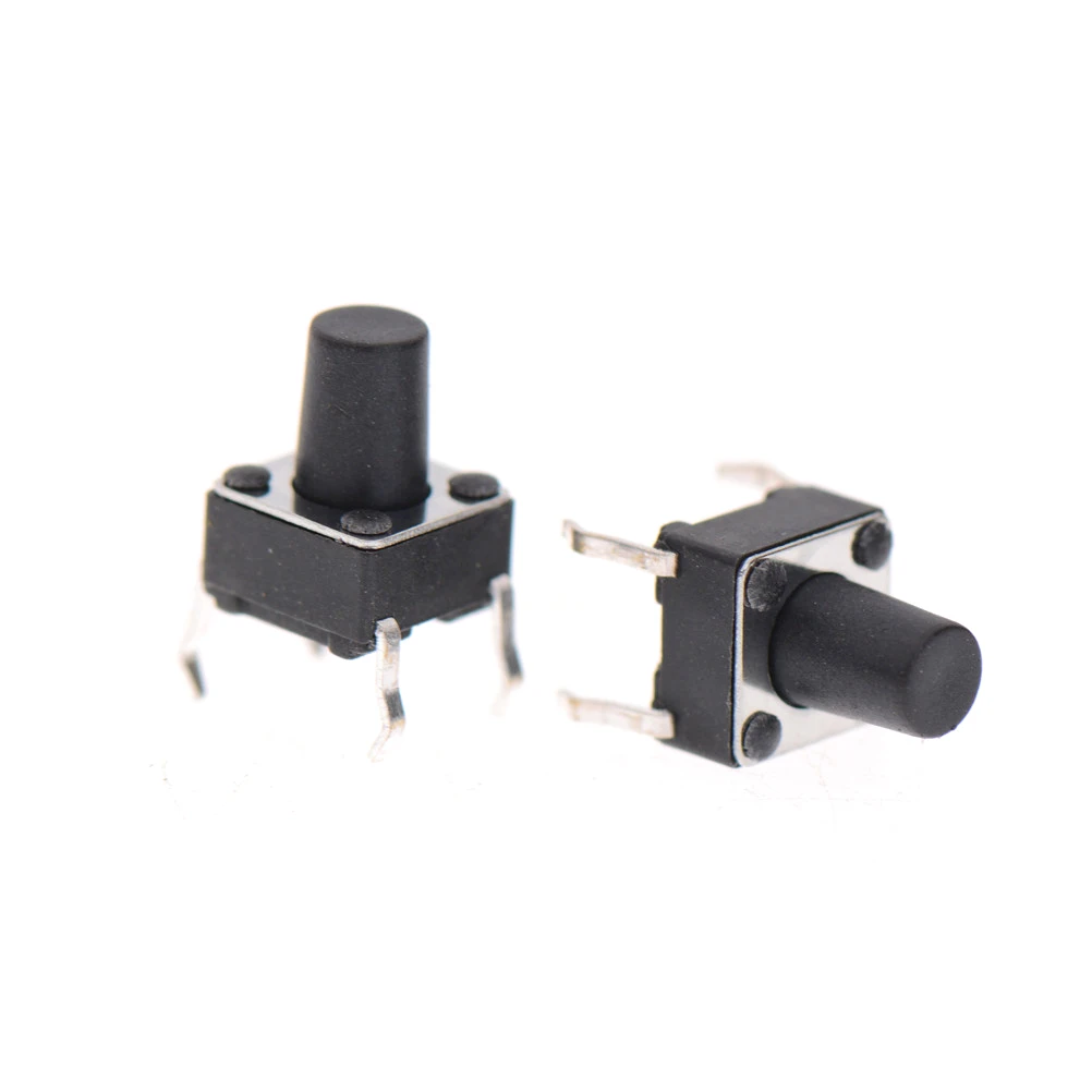 Microinterruptor táctil de 4 pines, 50 piezas, 6x6x8mm