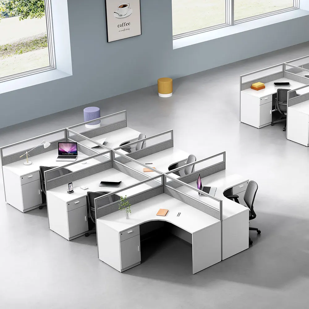 Clover Design 32mm Thickness 6 Seats Modular Office Workstation