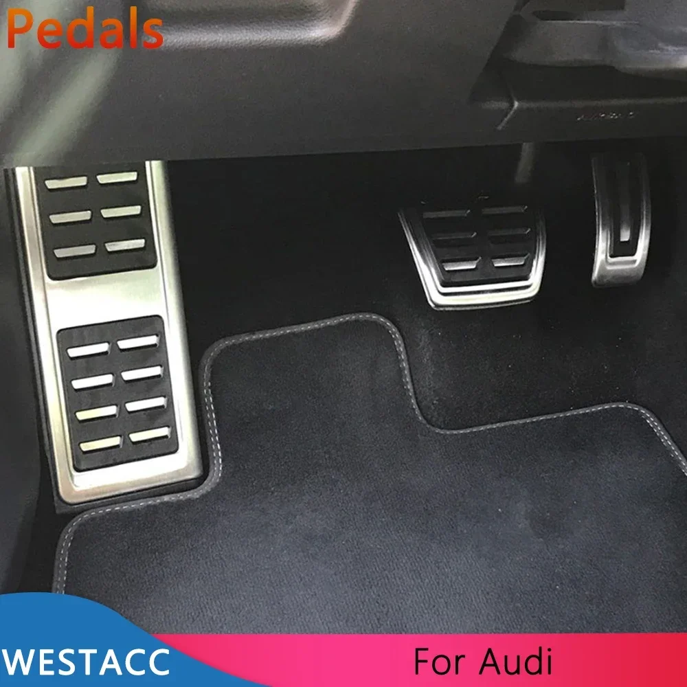 Car Pedals for Audi A3 8V Q2 Q3 SQ2 S1 S3 RS3 RS Q3 TT LHD Accelerator Gas Brake Clutch Rest Pedal Cover Kit Accessories