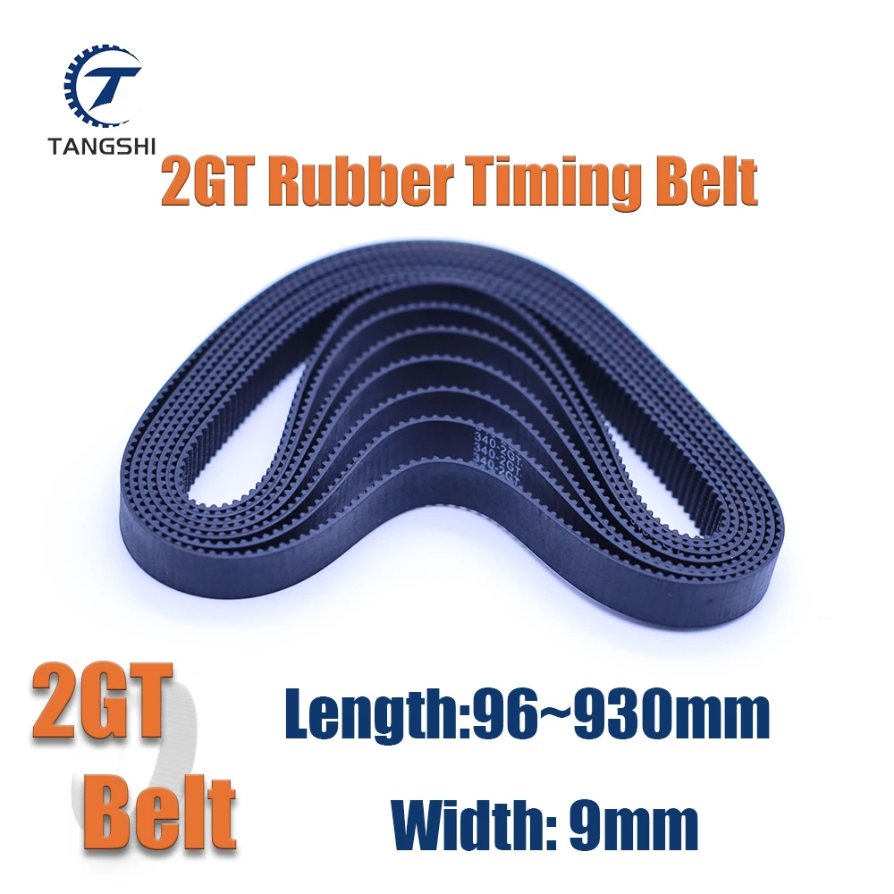 

2GT Closed Loop Timing Synchronous Belt Width 9mm GT2 Belt length 96 152 164 166 170 180 200 218 240 250 300 410 670 800 930mm