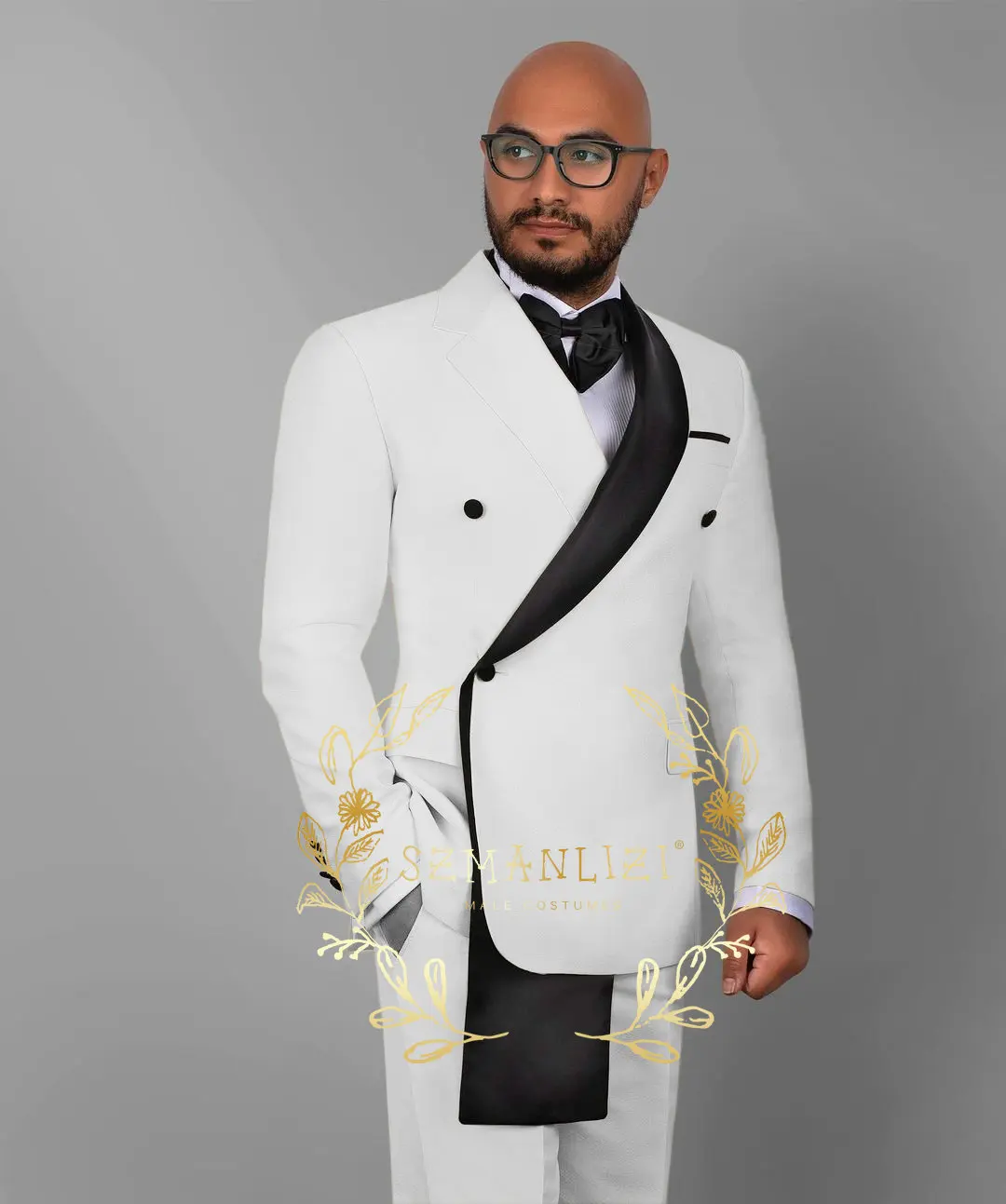 Fashion Business Beige Suits For Men Wedding Suits Ternos Masculinos Slim Fit Groom Tuxedos Costume Homme 2 Pieces (Coat+Pants)