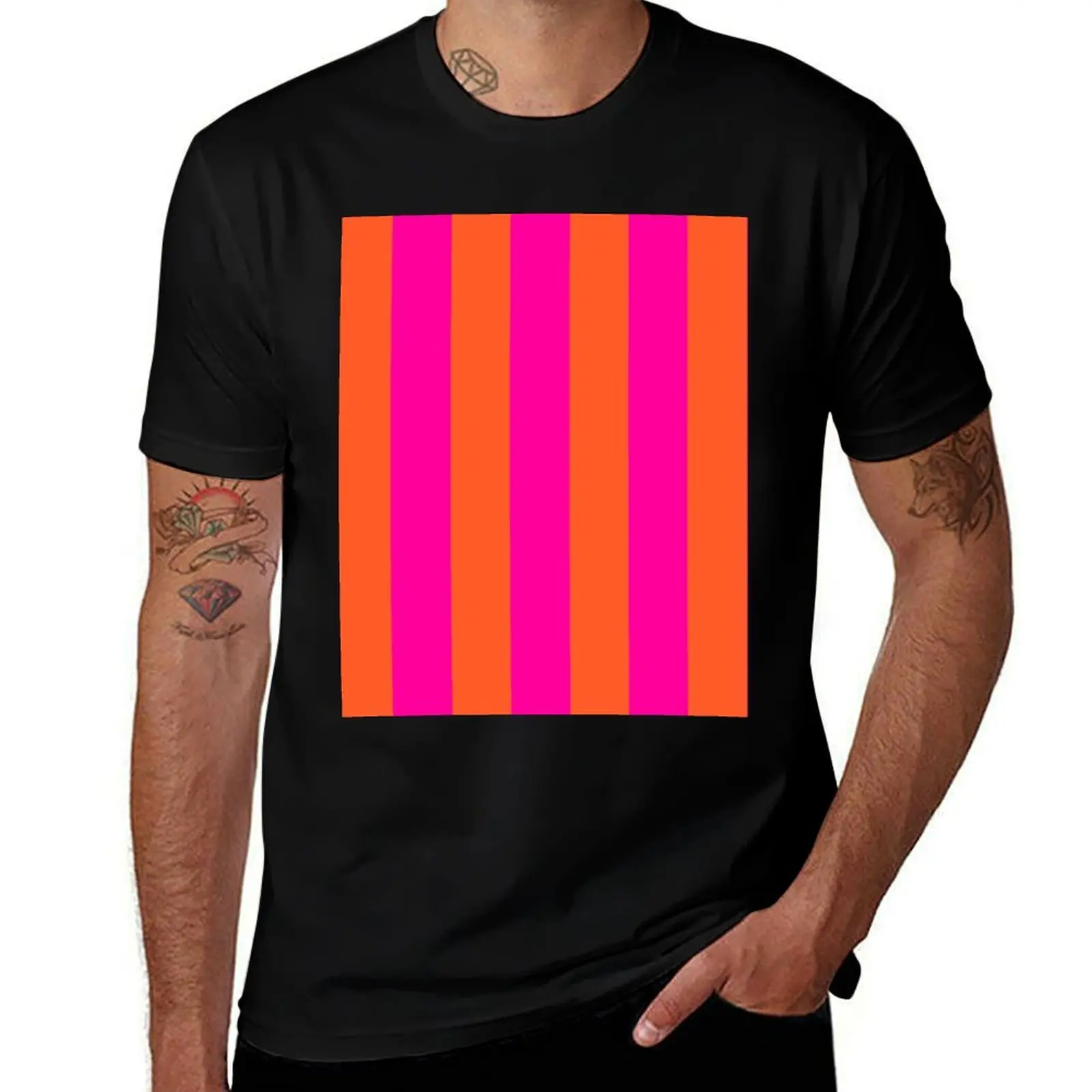 

t Orange designer and Burnt Stripes high shirt man quality pack cotton t Fuchsia shirt cotton T-Shirt Pink t shirts Hot
