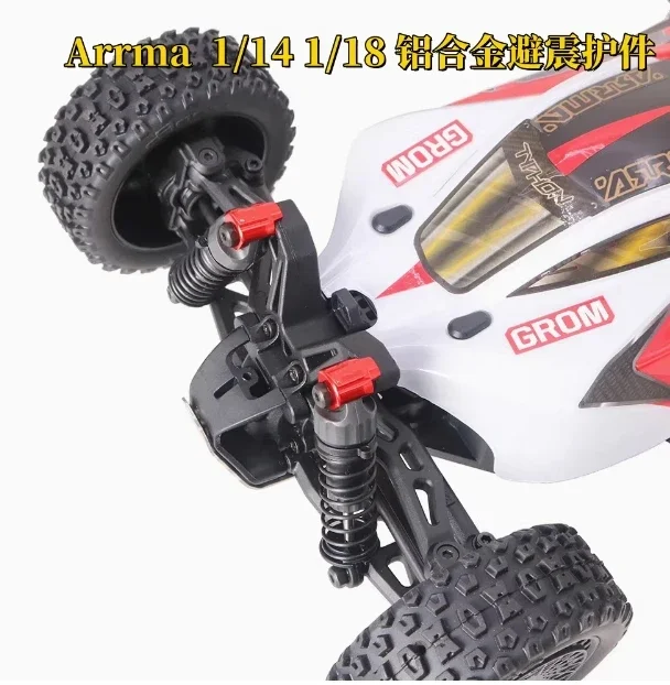 4 stuks Metal Shock Suspension Cover Upgrade Onderdelen voor 1/18 Typhon Graniet GROM 1/16 Mojave Grom