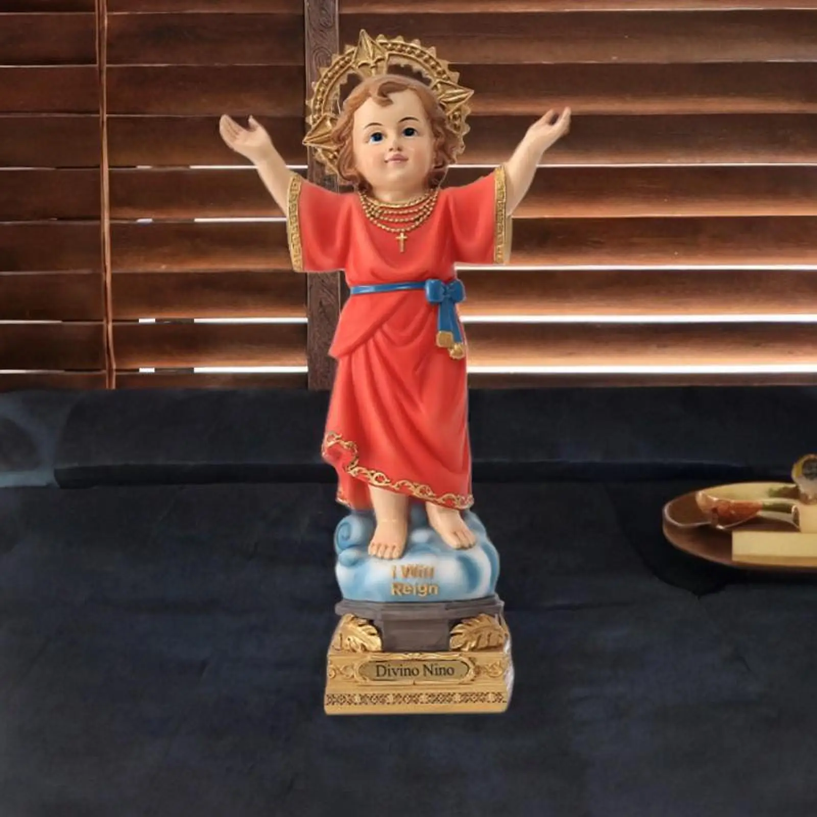 Divine Child Figurine Artwork Creative Design Collectibles on Base Tabletop Ornament for Office Living Room Cabinet Indoor Patio