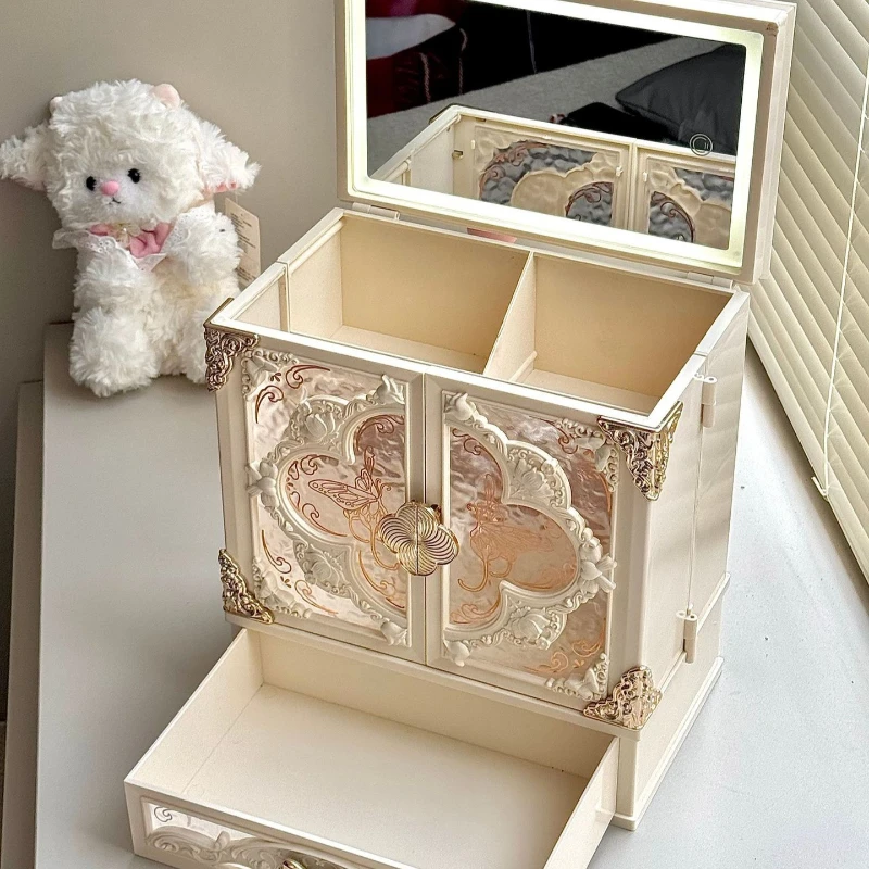 Butterfly Love Flower Acrylic Makeup Set Large Capacity Storage Box