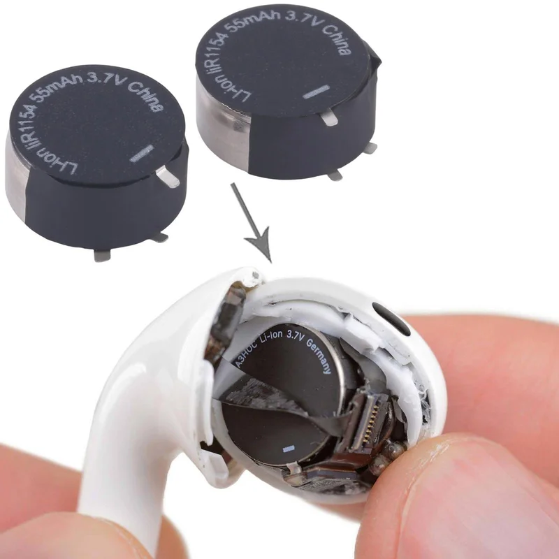 For Apple AirPods Pro 1 55mAh liR1154 Right + Left Earphone Battery