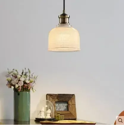 European modern creative glass lampshade chandelier single head bedroom living room dining room bar table lamp
