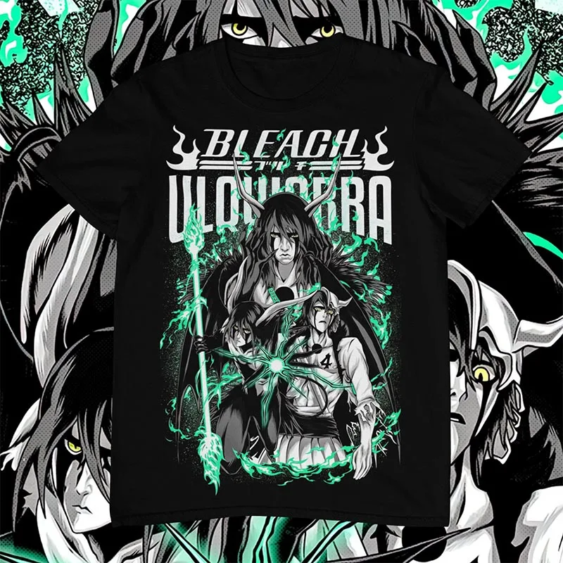 

Reaper Bleach с короткими рукавами и принтом в стиле ретро, стираная старая футболка с разбитым лицом, четыре лезвия, 4 лезвия, летняя одежда Urchiola