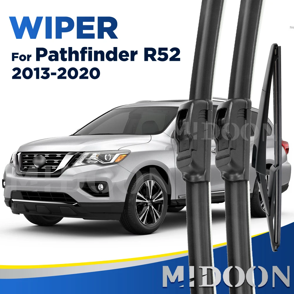 

Стеклоочиститель MIDOON для Nissan Pathfinder R52 2013-2020 2014 2015 2016, передние и задние щетки стеклоочистителя, щетки для ветрового стекла 26 "17" 12"