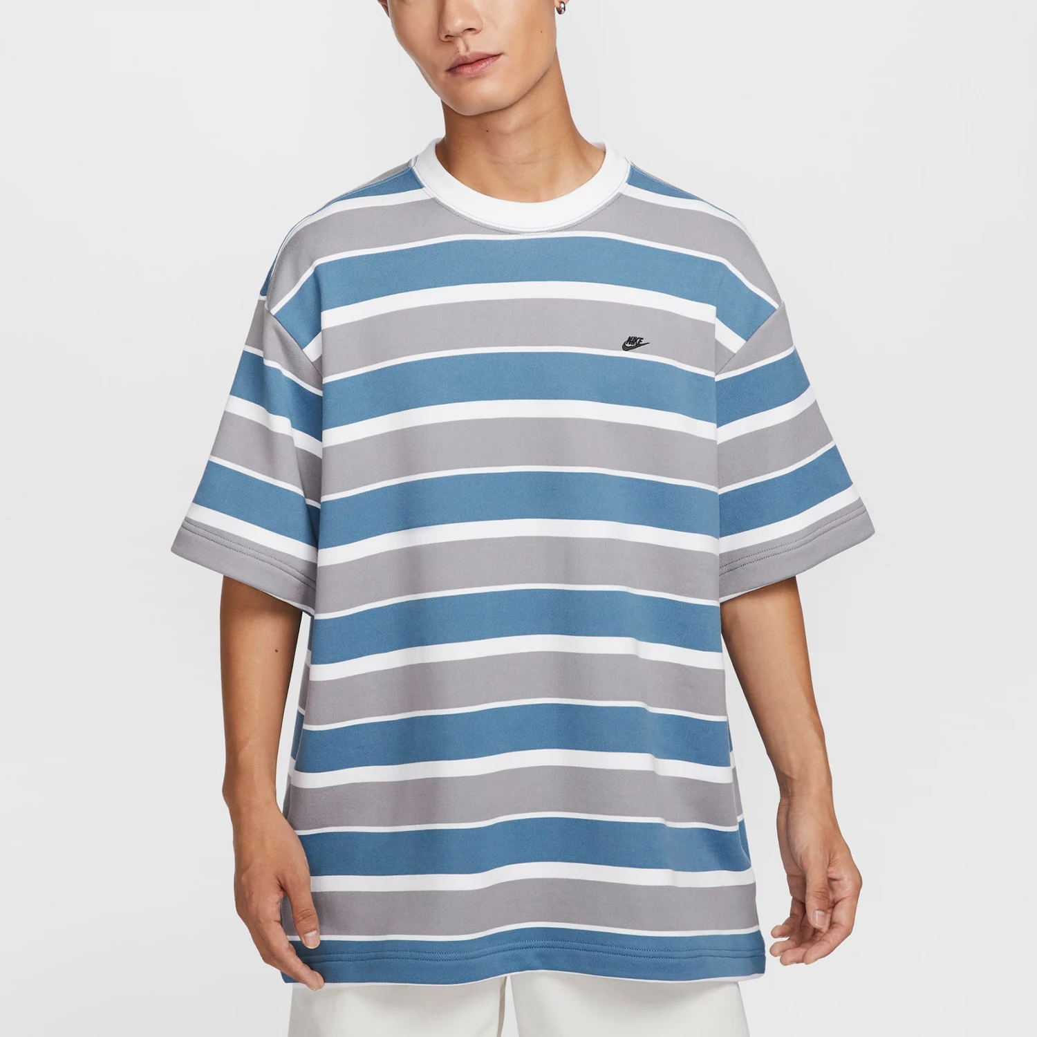 

Nike genuine Men's Striped Loose Crewneck Breathable T-shirt HJ6781-429