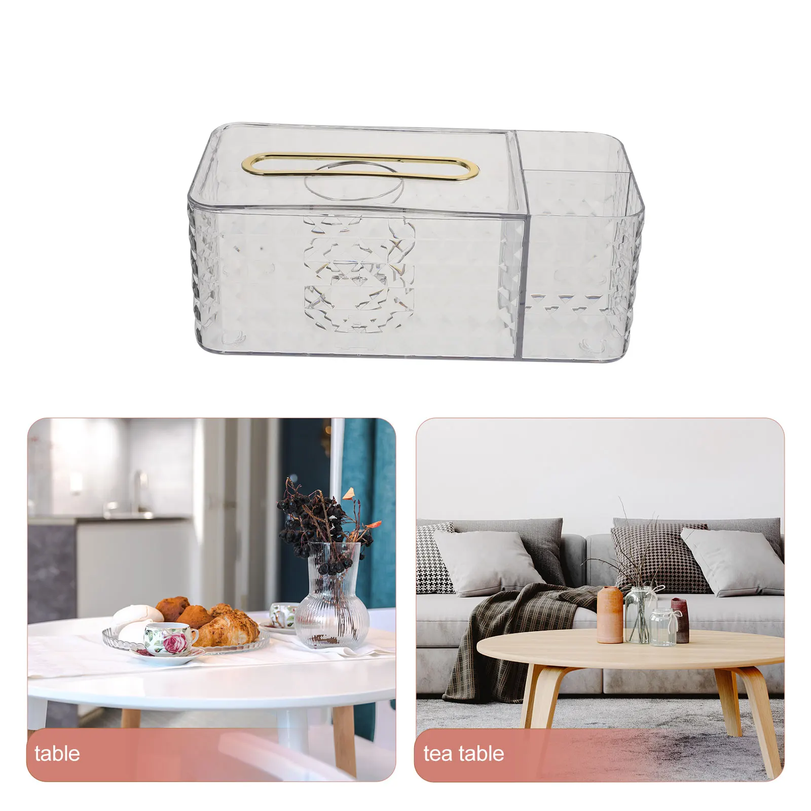 

Lightweight Small Cover Desktop Storage Organizer Multi-Functional Napkin Holder Bedroom Living Room Container Household Tissue
