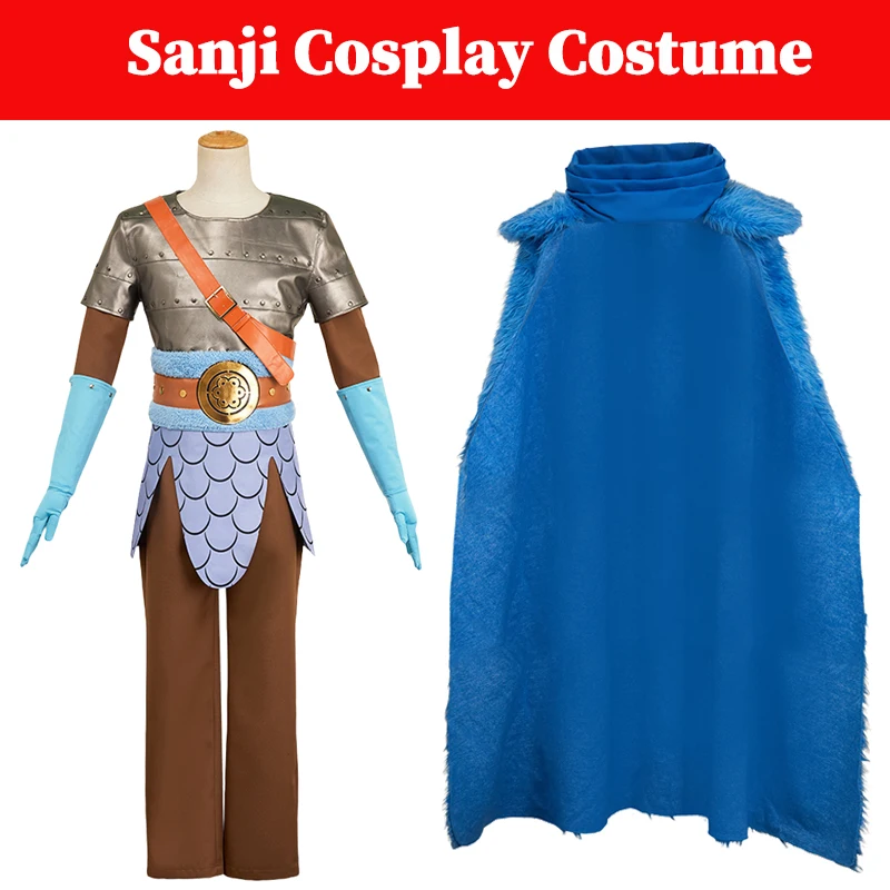 

Санджи Косплей Новый Аниме Пират Эльбаф Костюм Мужчины Ролевая Игра Фантазия Одежда Синий Плащ Маскировка Рыцарь Наряды Костюмы на Хэллоуин