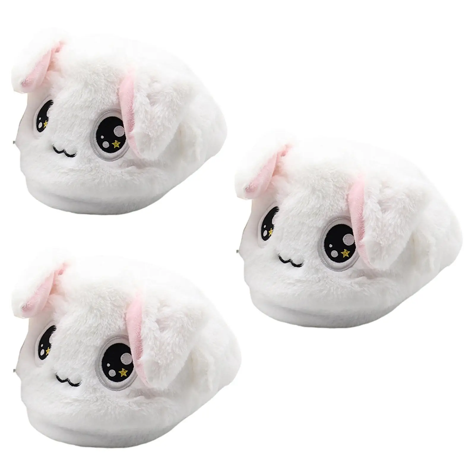 Bunny Plush Slippers Winter Stable Walking Warm Animal Indoor Shoes for Birthday Gift Household Apartment Lounging Room Travel