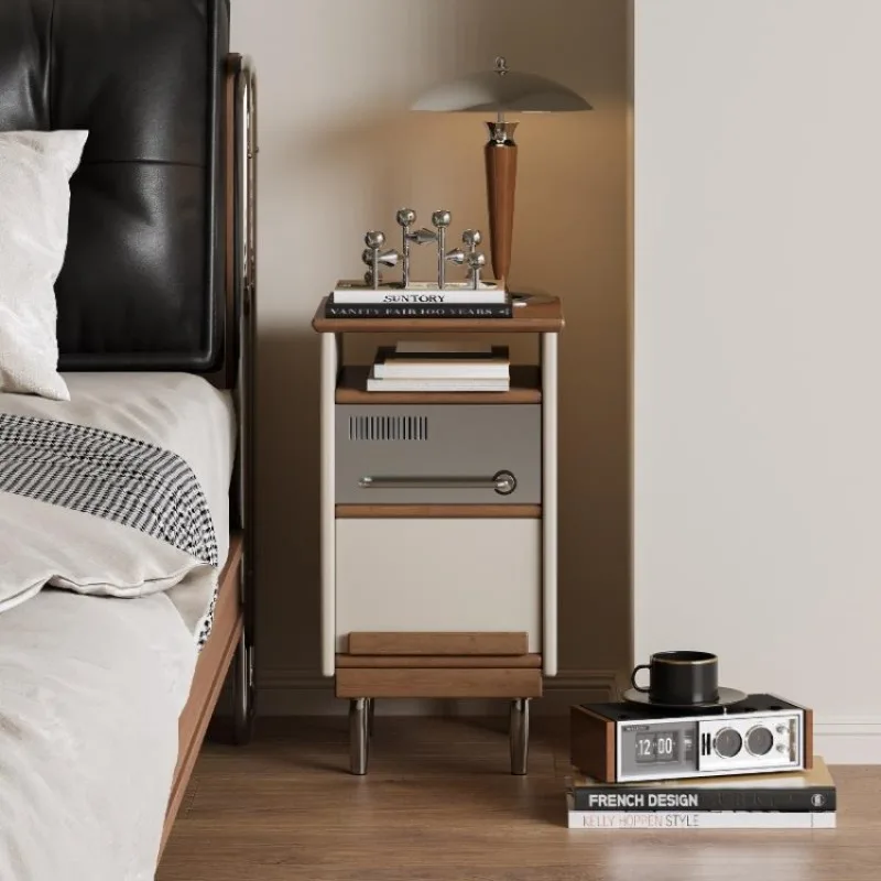 Bedside table Bedroom Extremely narrow magazine storage cabinet Light luxury bedside table