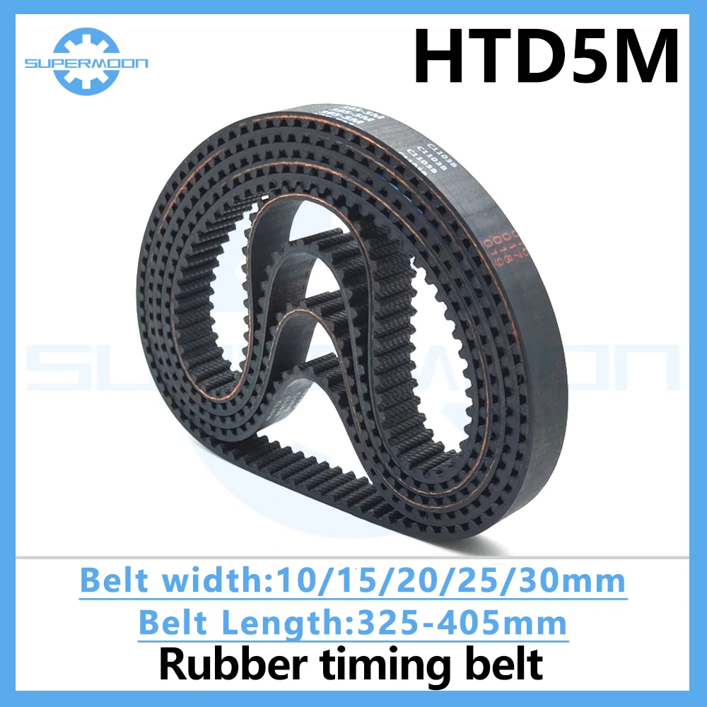 HTD 5M Timing Belt Length 325 330 335 340 345 350 355 360 365 370 375 380 385 390 395 400 405mm Width 10-30mm Drive Belt 5M-300