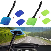 Window Cleaner Brush Kit Windshield Cleaning Cleaning Cleaning Tools Microfiber Towel Car Detail Interior with Long Handles