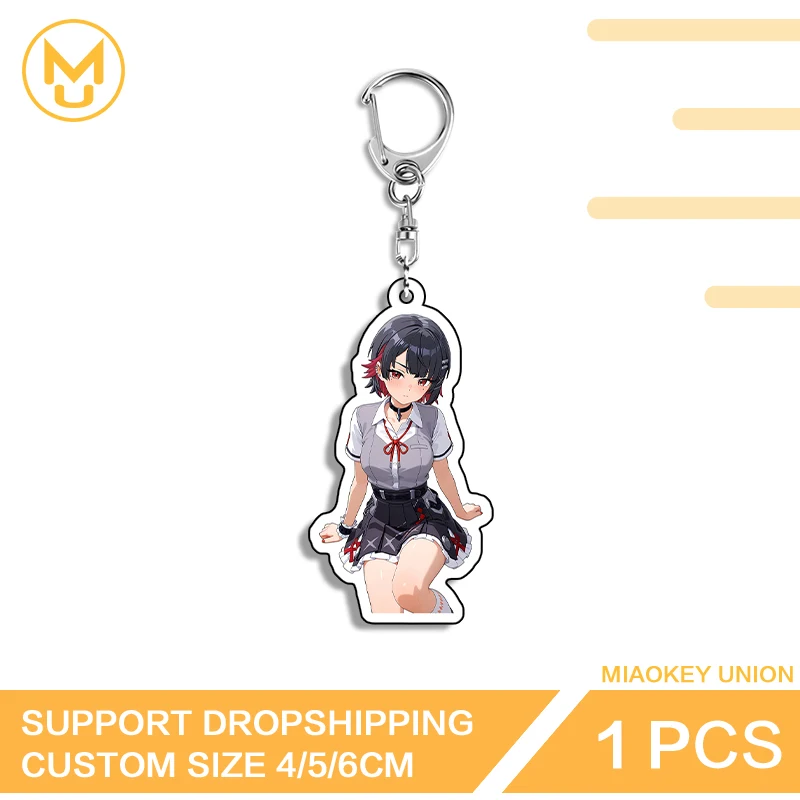 Jane Doe Acrylic Key Chains Sitting Posture Game Girl Keyholder Zenless Zone Zero Cosplay Costumes Pretty Car Backpacks Props