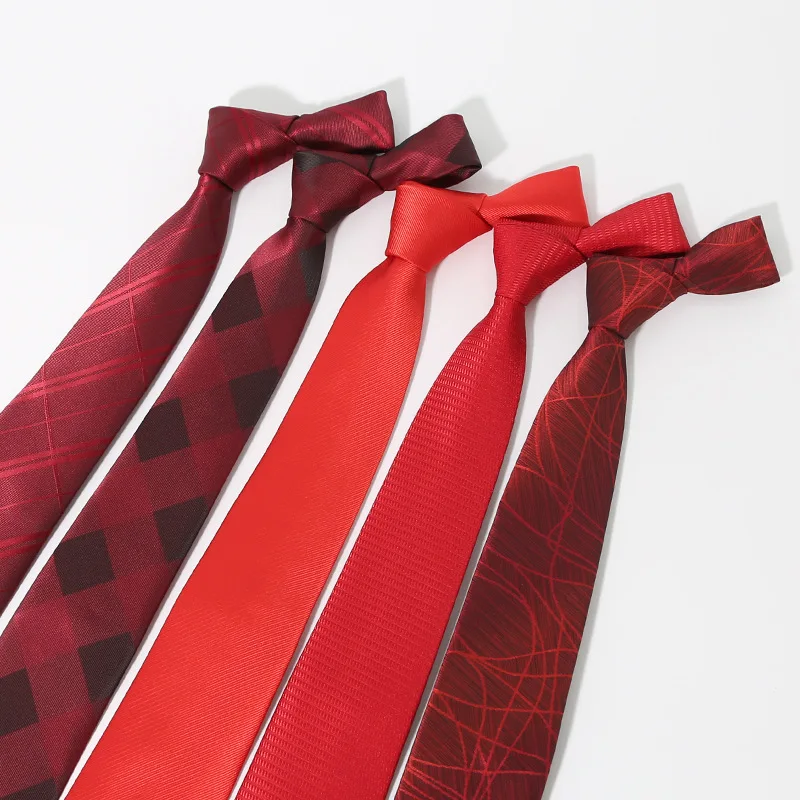 

8cm men's tie, red tie, men's formal attire, business banquet, groom and groomsman dress accessories in stock