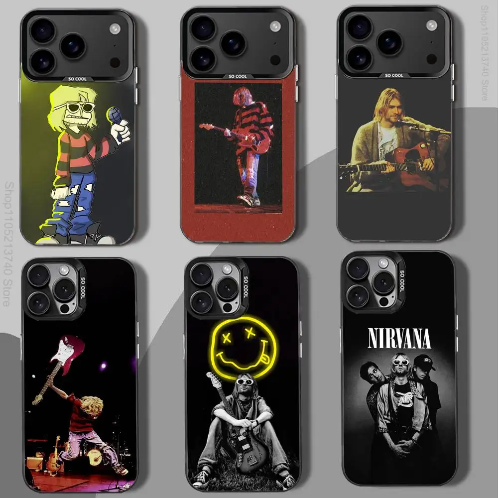 

K-KurtS C-CobainS Singer Phone Case For iPhone 12,16,11,14,13,17,15,E,Max,Plus,Air,Pro,Mini black Shockproof Cover