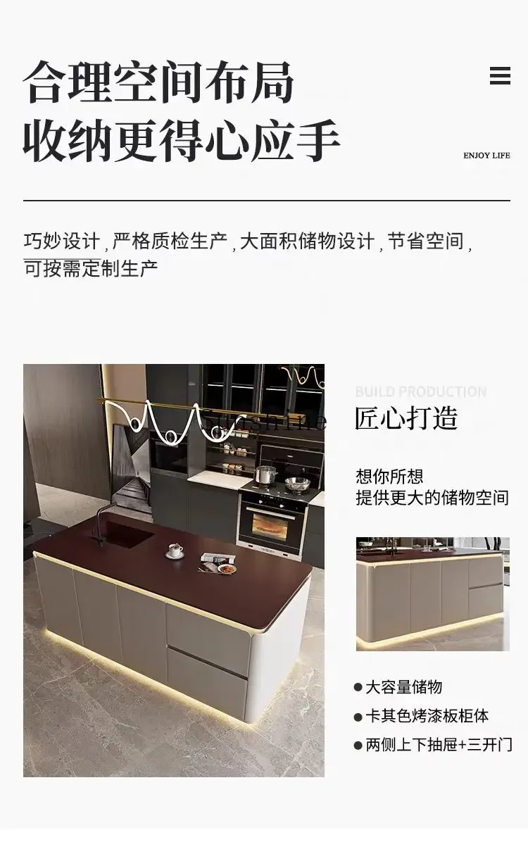 

luxury petals modern simple home restaurant bar counter partition integrated western kitchen operation cooking table FT