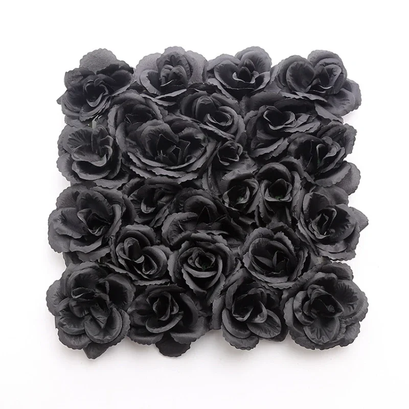 8Pcs/lot Silk Black Rose Background Wall Panel Wedding Decoration Backdrop Birthday Party Graduation Stage Background DIY Decor