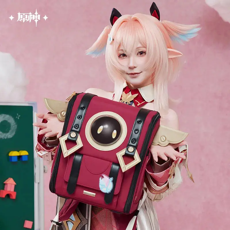 

[Genuine] miHoYo Game Linnea Bag Genshin Impact Linnea Theme Backpack Schoolbag Crossbody Bag Briefcase PU Bag Cosplay Xmas Gift
