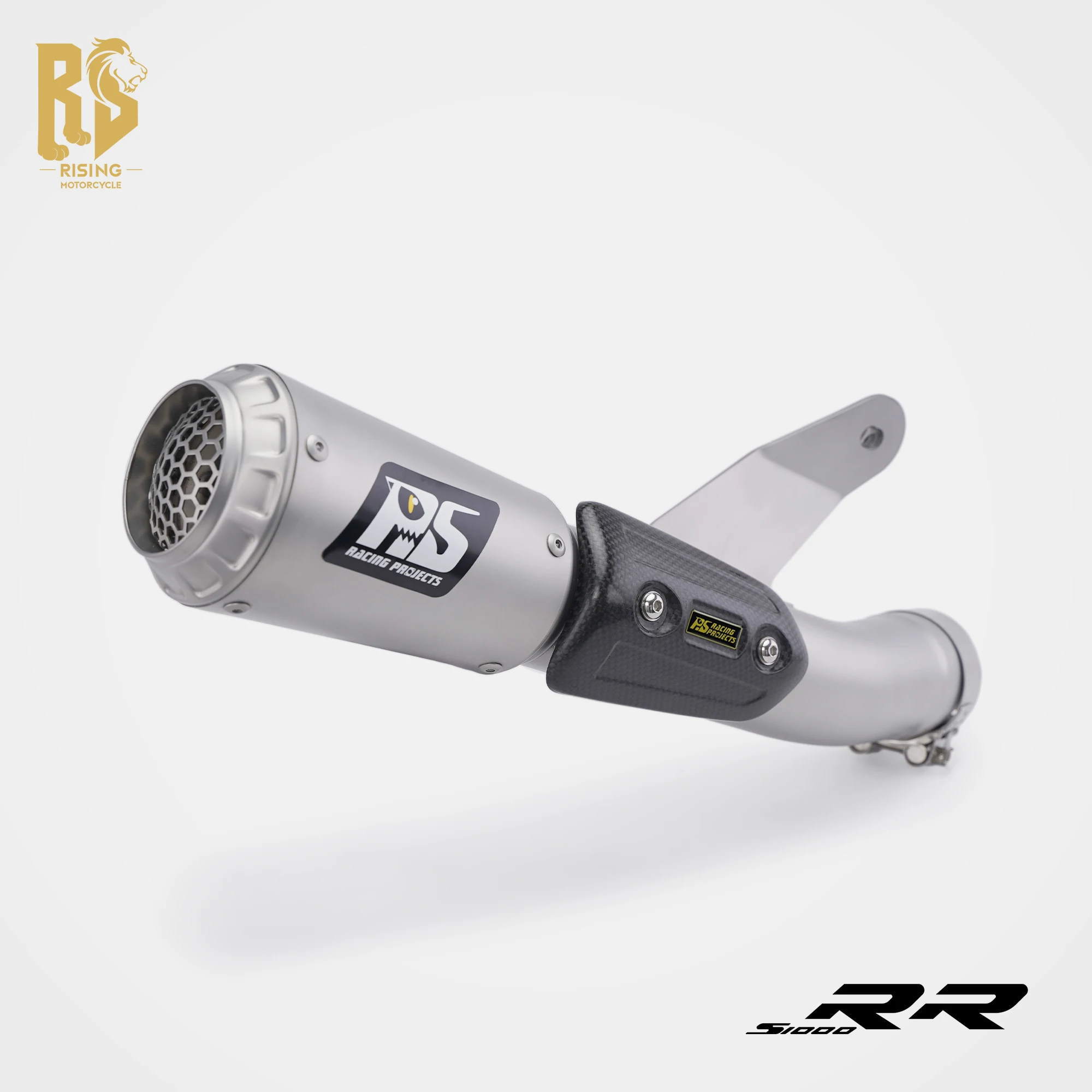 RS Slip-On Motorcycle Exhaust System For BMW S1000R S1000RR 2019-2026 Titanium Stainless Steel Carbon Fiber High Performance