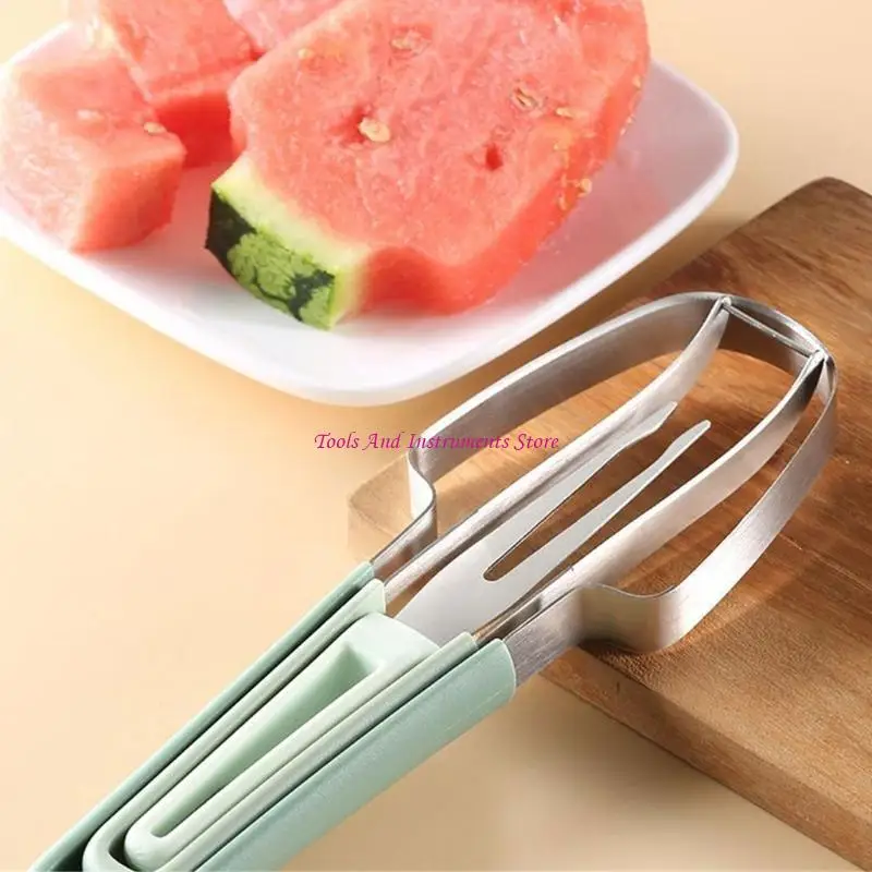 Watermelon Cutter Slicer Tool Portable Fruit Fork for Camping Kitchen Tool C7AC