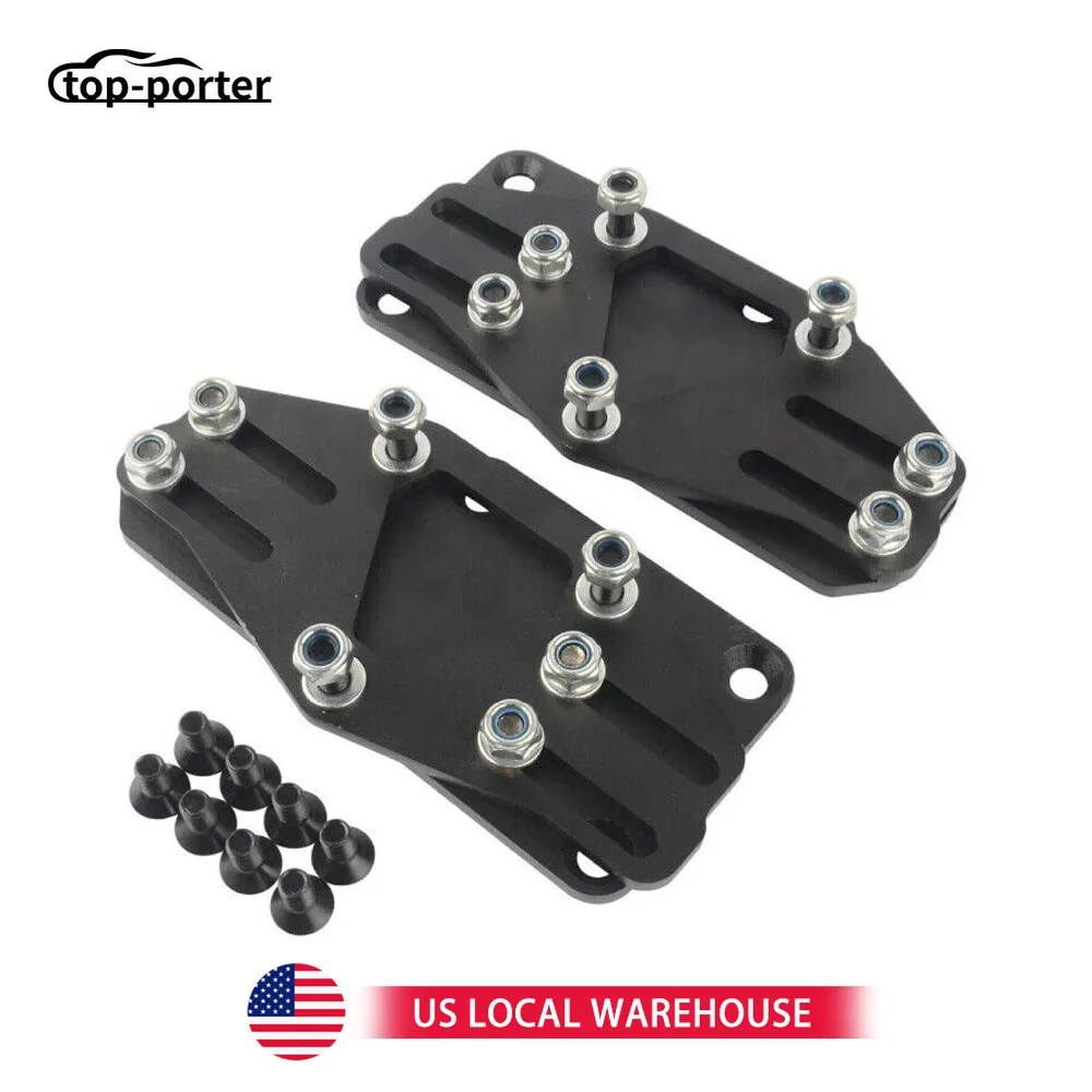 

LS Conversion Adjustable Swap Mounts Black For 1997-2013 GM Muscle Cars Gen III IV LS Series Engine EA-1001