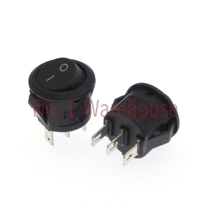 5/10PCS 15MM 16MM Diameter 2PIN RED white black MINI ROUND Push Button rocker Switch ON/OFF power switches 3A/250V 6A/125V