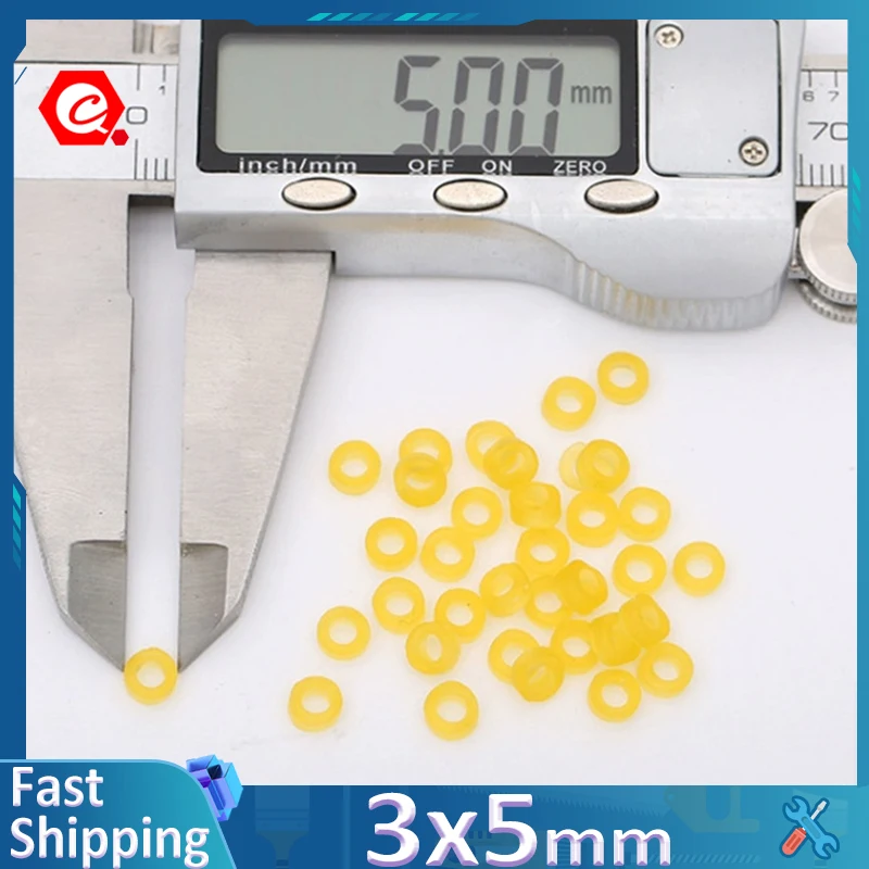 Yellow Rubber Band high elasticity durable rubber ring Particle Mini Rubber Bands Fishing Rubber Bait Band 3mmx5mm